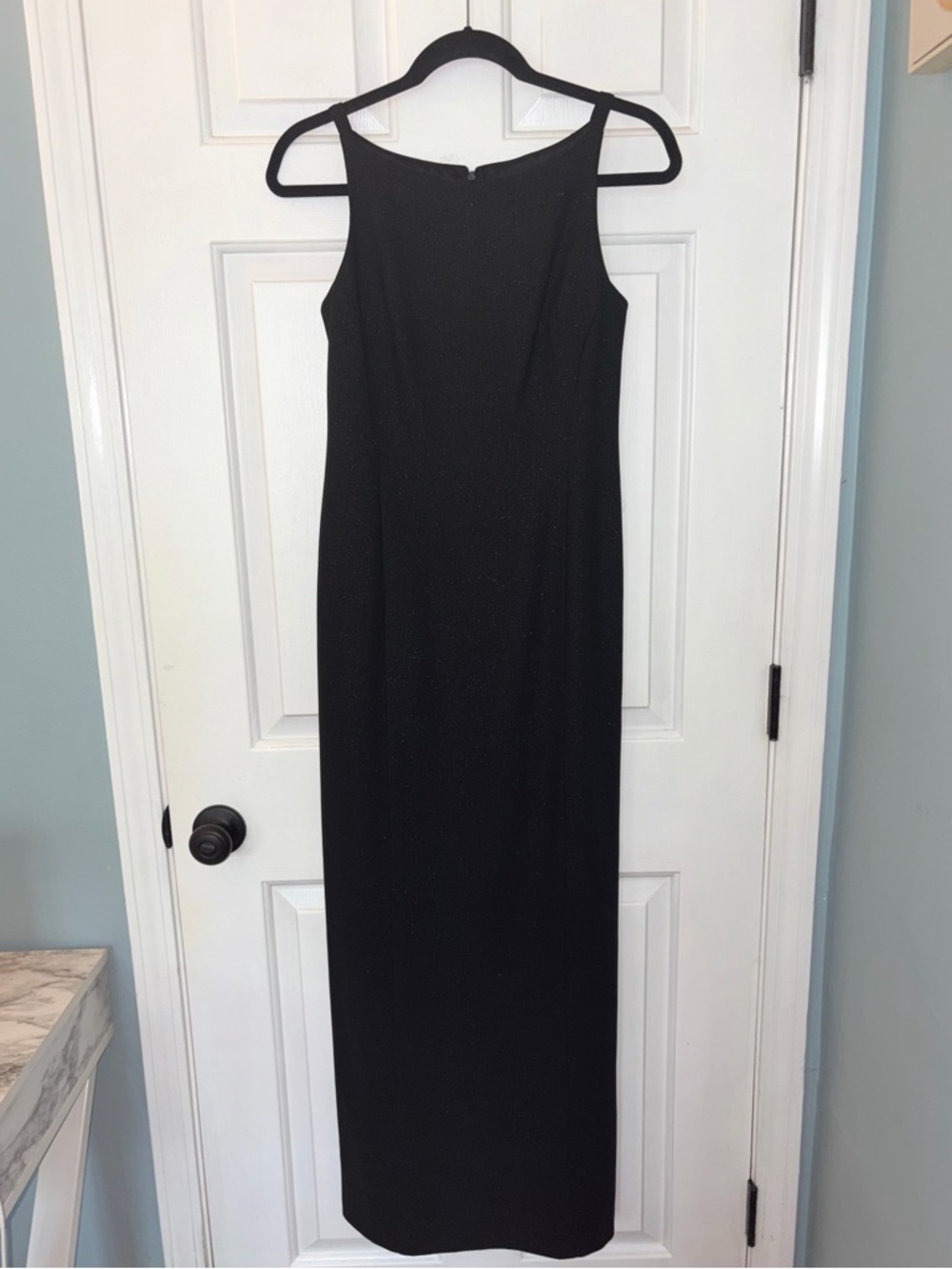Chris McLaughlin Shimmer Black Maxi Evening Sleeveless Dress